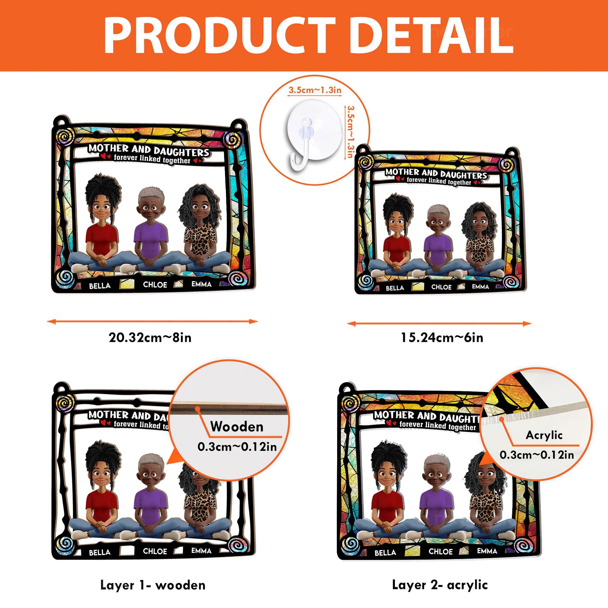 Mother-And-Her-Children-New-Version-Personalized-Window-Hanging-Suncatcher-Ornament_4