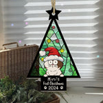 My Cat First Christmas - Personalized Suncatcher Ornament