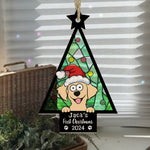 My Dog First Christmas - Personalized Suncatcher Ornament