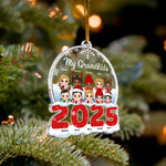 My Grandkids New - Personalized 2025 Shaped Acrylic Ornament