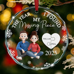 My Missing Piece - Personalized Glass Ornament