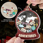 My Travel Adventure - Personalized Shaker Ornament