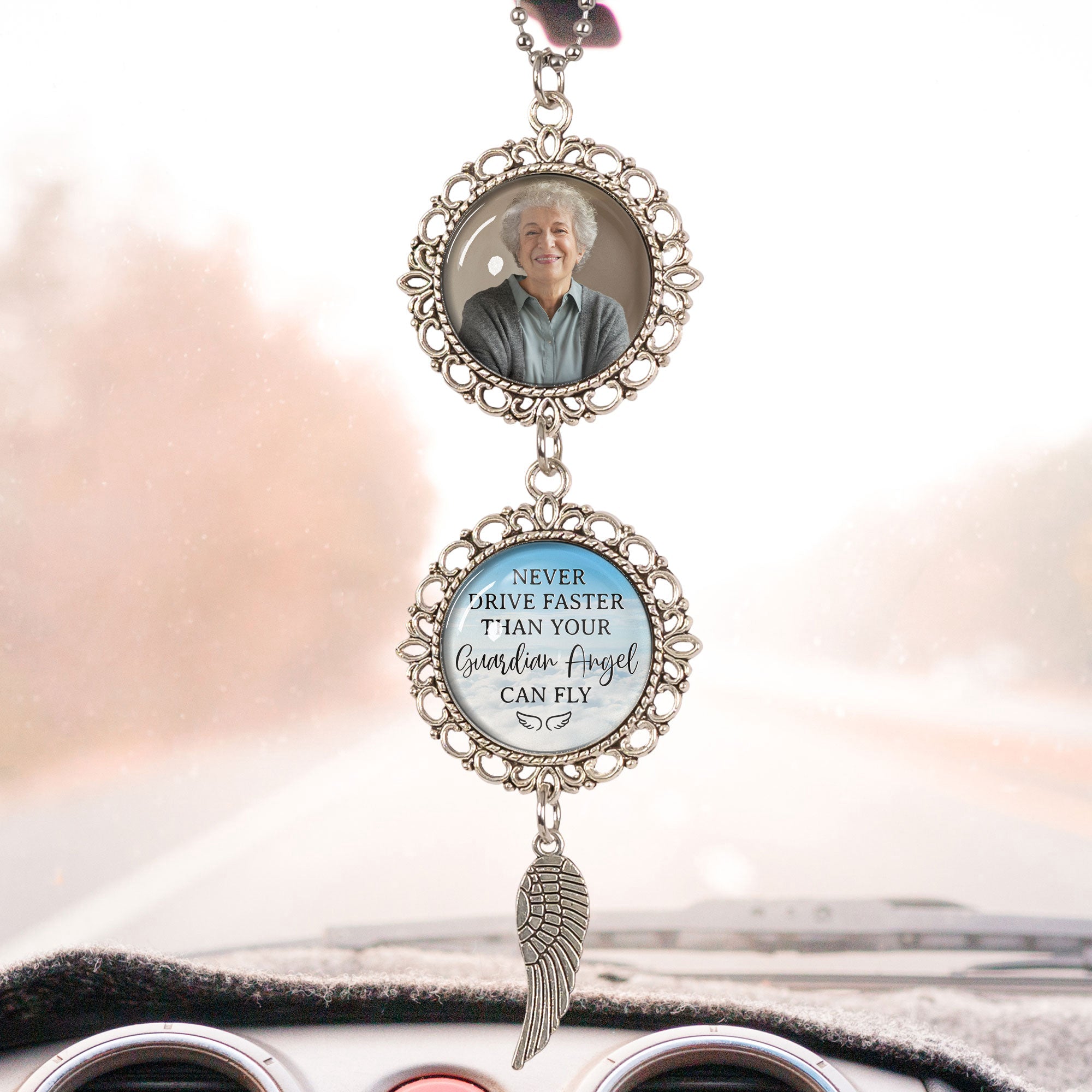Never-Drive-Faster-Than-Your-Guardian-Angel-Can-Fly-Personalized-Car-Photo-Ornament_1