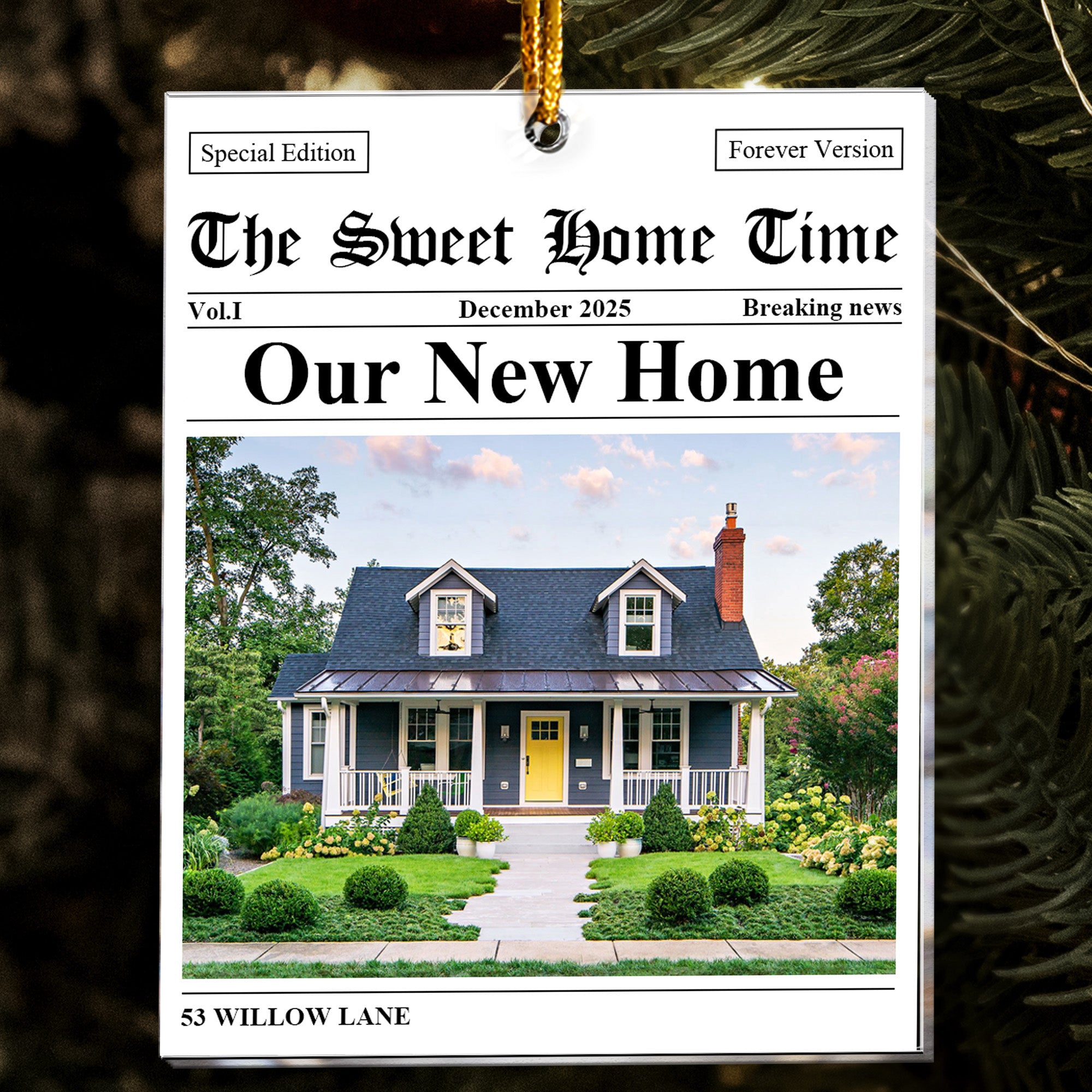 New Home Housewarming Gift For Couples News - Personalized Acrylic Photo Ornament