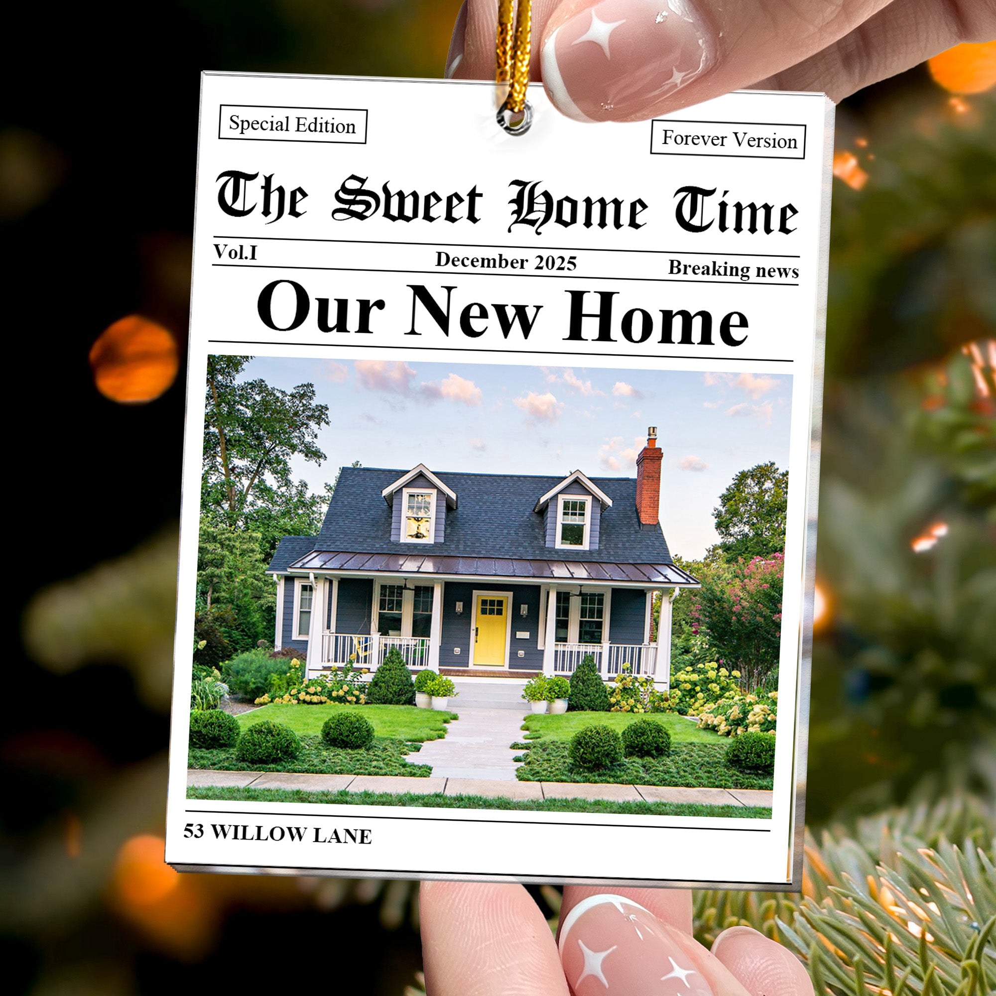 New Home Housewarming Gift For Couples News - Personalized Acrylic Photo Ornament