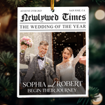 Newlywed Times The Wedding Of The Year - Personalized Acrylic Photo Ornament