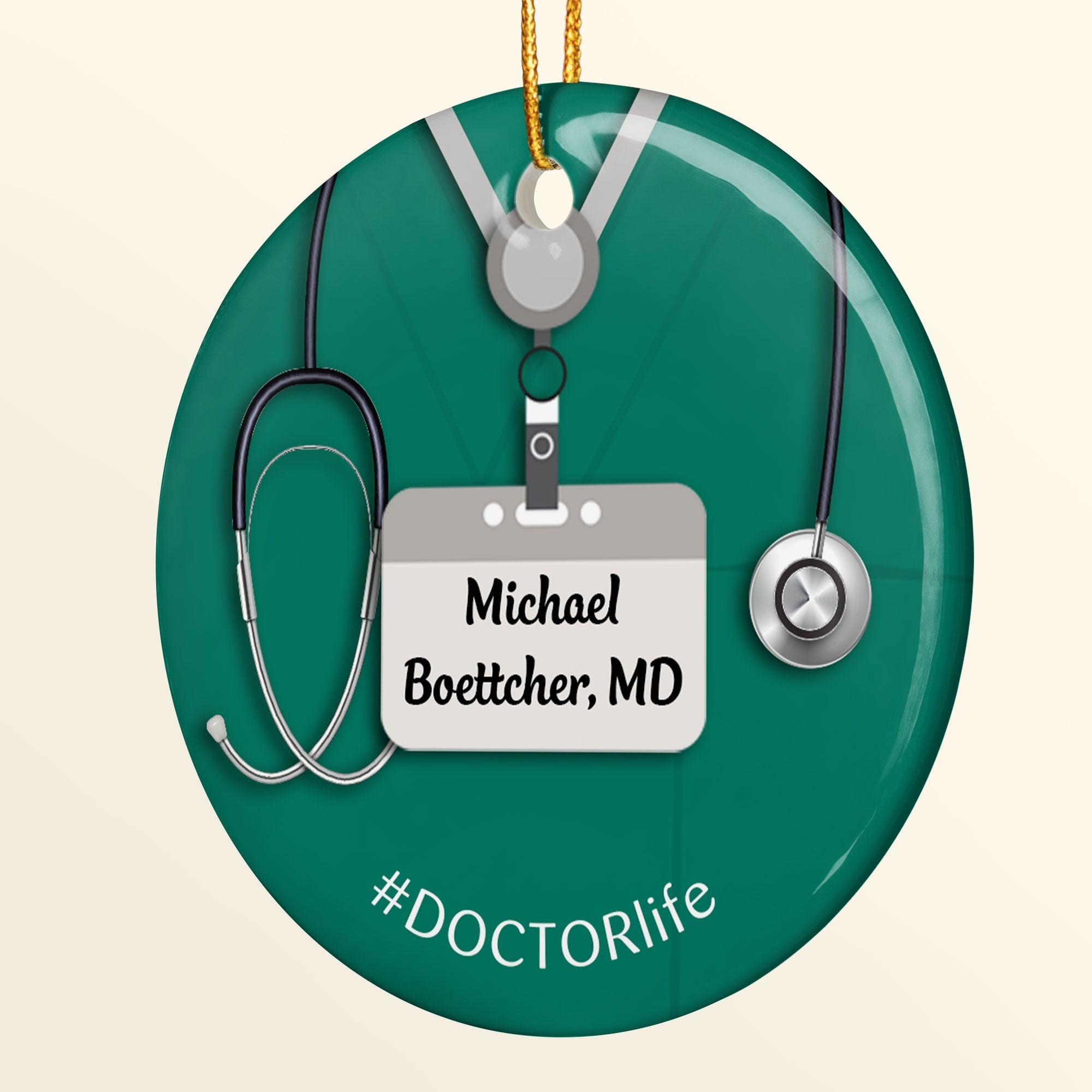 Nurse Life - Personalized Ceramic Ornament - Christmas, Loving Gift For Nurses, Doctors, Hospital Workers, Colleagues, Coworker