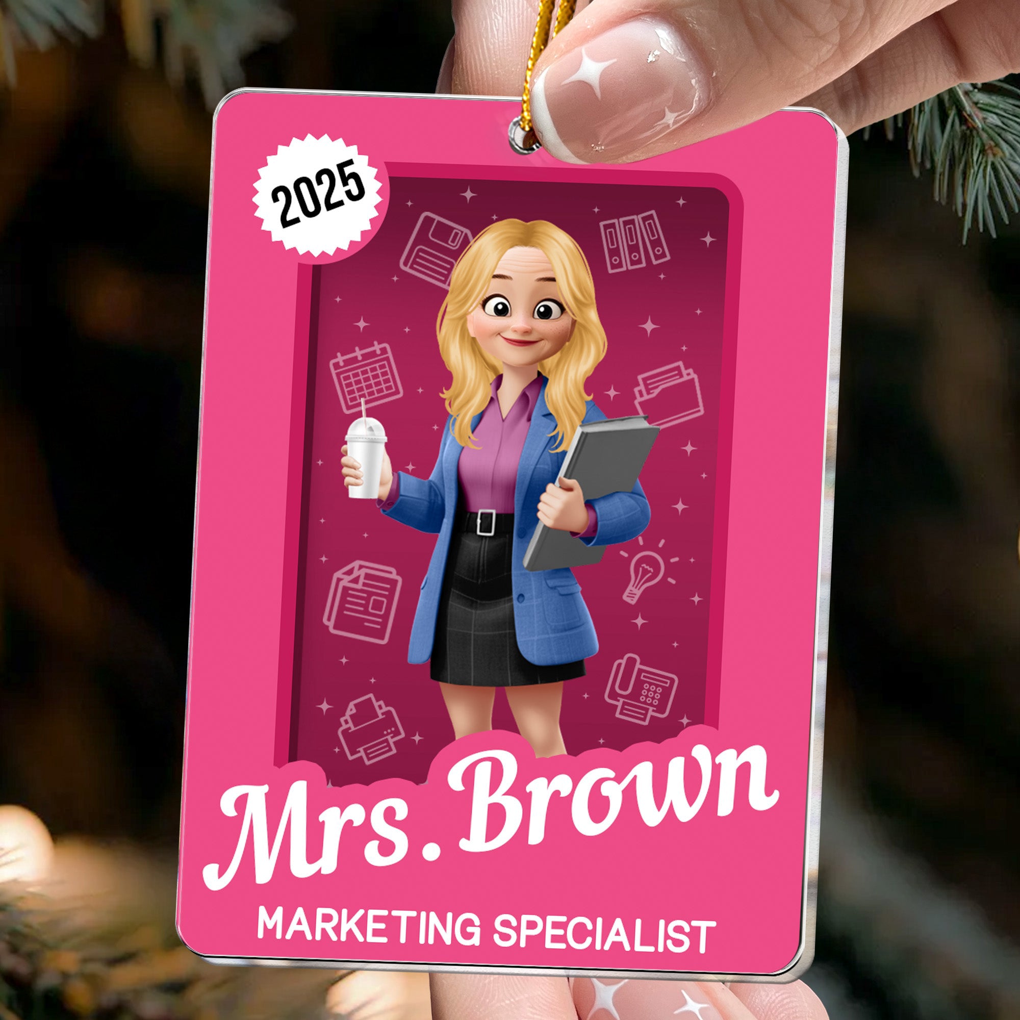 Office Worker Toy Box - Gift For Coworker, Boss - Personalized Acrylic Ornament