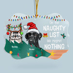 On The Naughty List We Regret Nothing  - Personalized Acrylic Ornament - Christmas, New Year Gift For Dog Mom, Dog Dad, Cat Mom, Cat Dad, Pet Owner