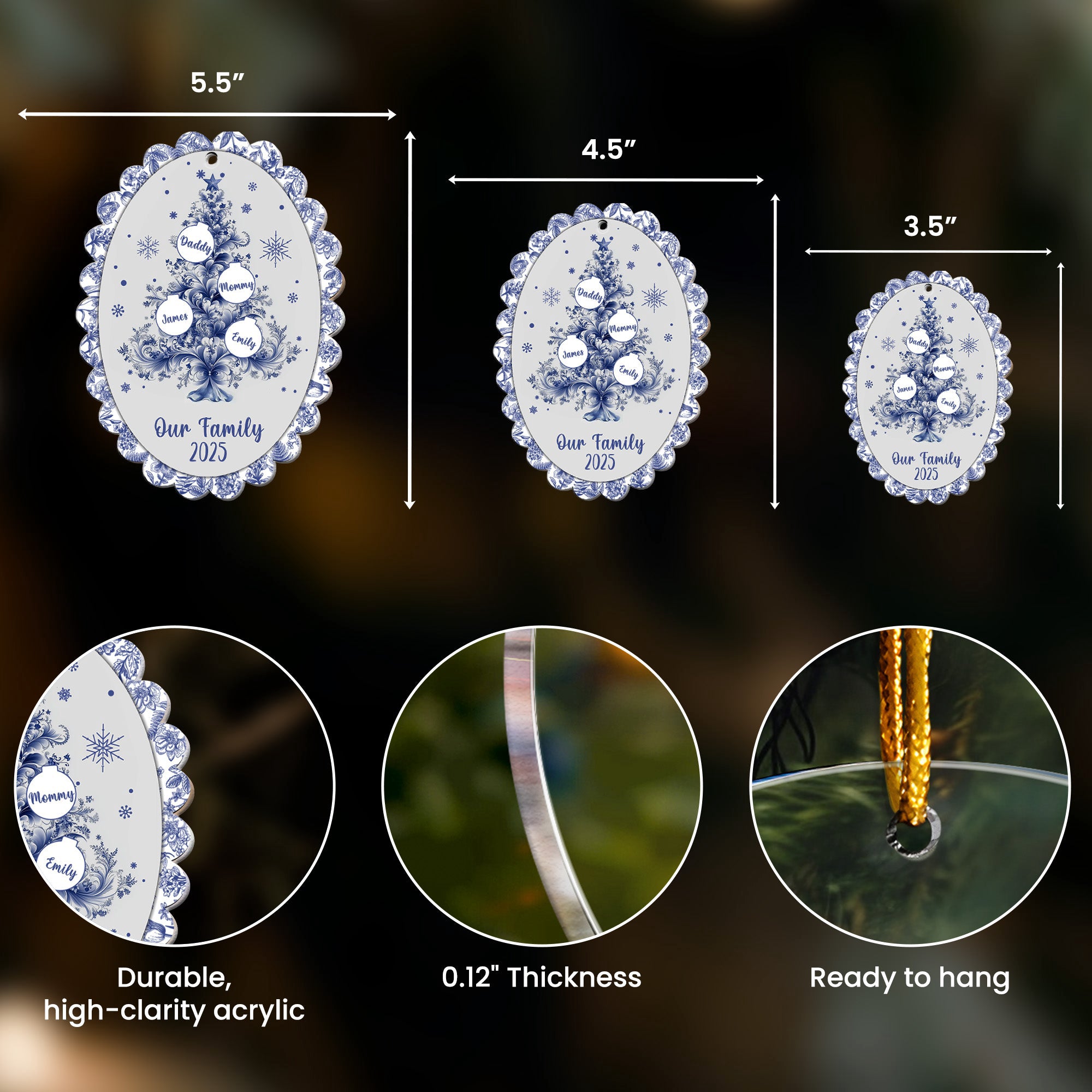 Our Family Christmas Tree - Personalized Acrylic Ornament