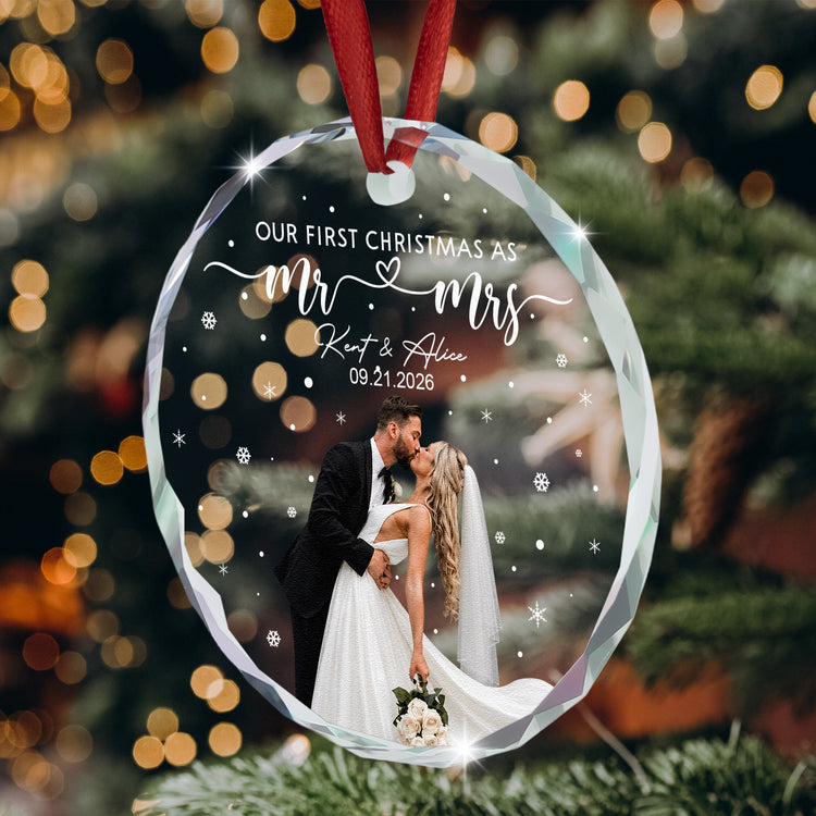 Our_First_Christmas_As_Mr_Mrs_Custom_Newlywed_Couple_Photo_Personalized_Ornament_5