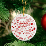 Partners In Crime Besties Forever Coquette Style - Personalized Ceramic Ornament