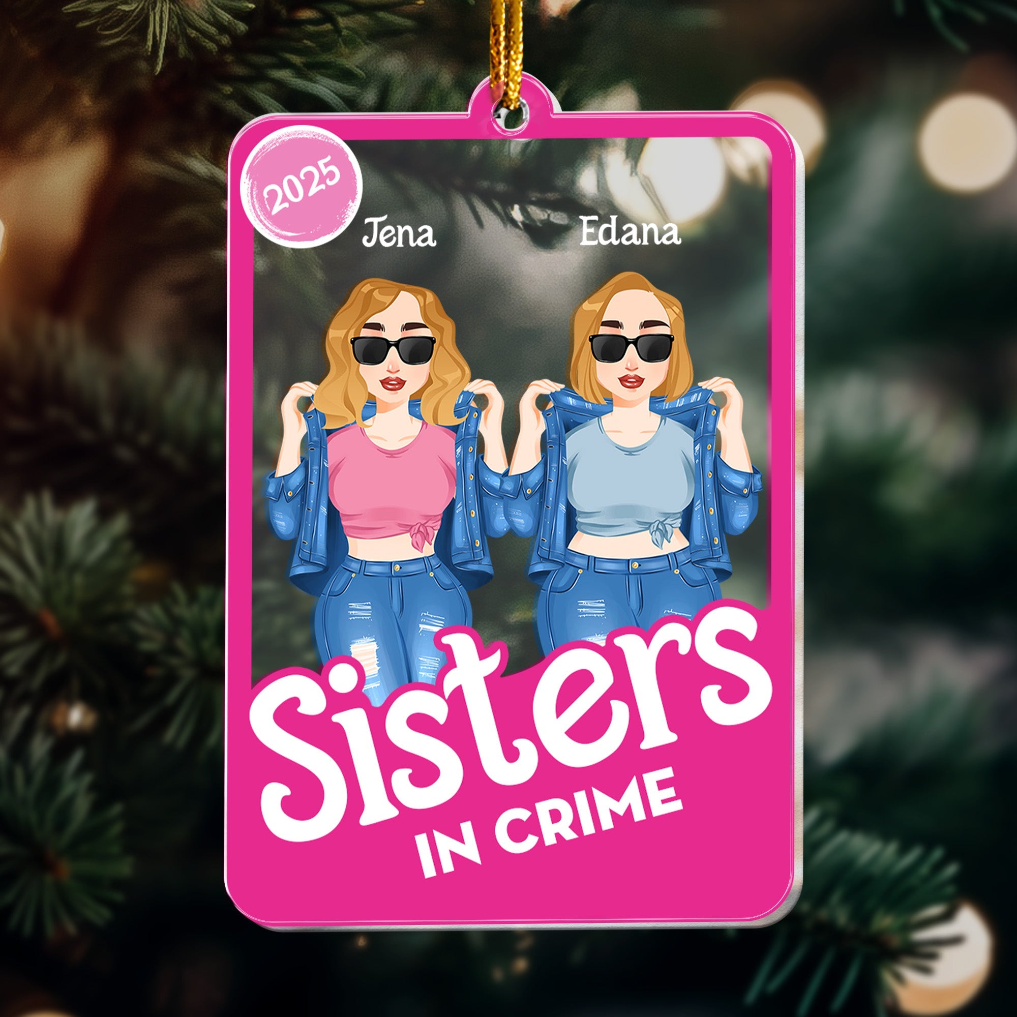 Partners In Crime - Personalized Acrylic Ornament