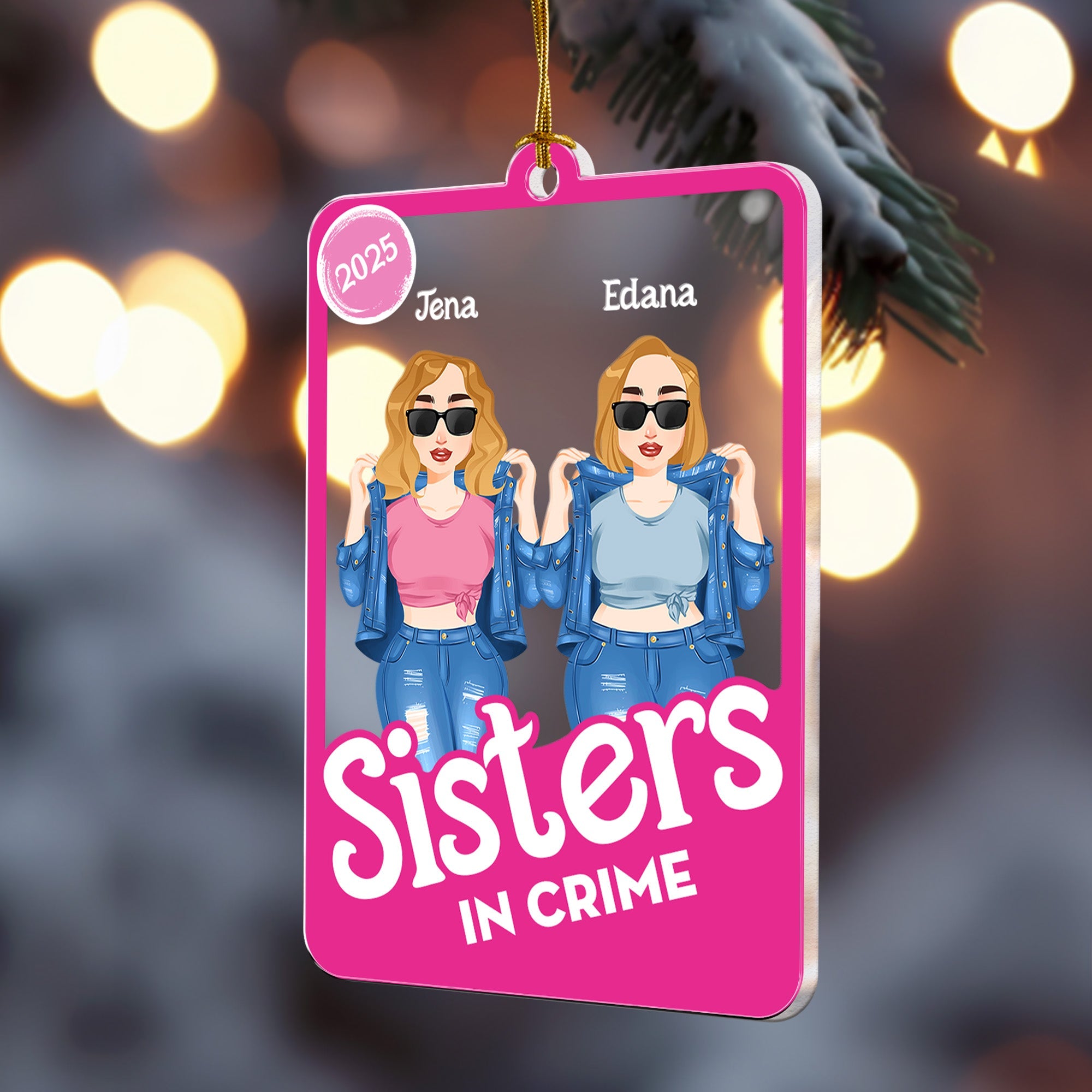 Partners In Crime - Personalized Acrylic Ornament