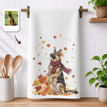 Pet_With_Fall_Leaves_Art_Fall_Decor_Personalized_Kitchen_Towel_1