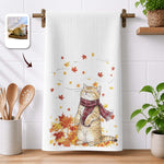 Pet_With_Fall_Leaves_Art_Fall_Decor_Personalized_Kitchen_Towel_2
