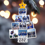 Photo Baseball Team Christmas Tree - Personalized Acrylic Photo Ornament
