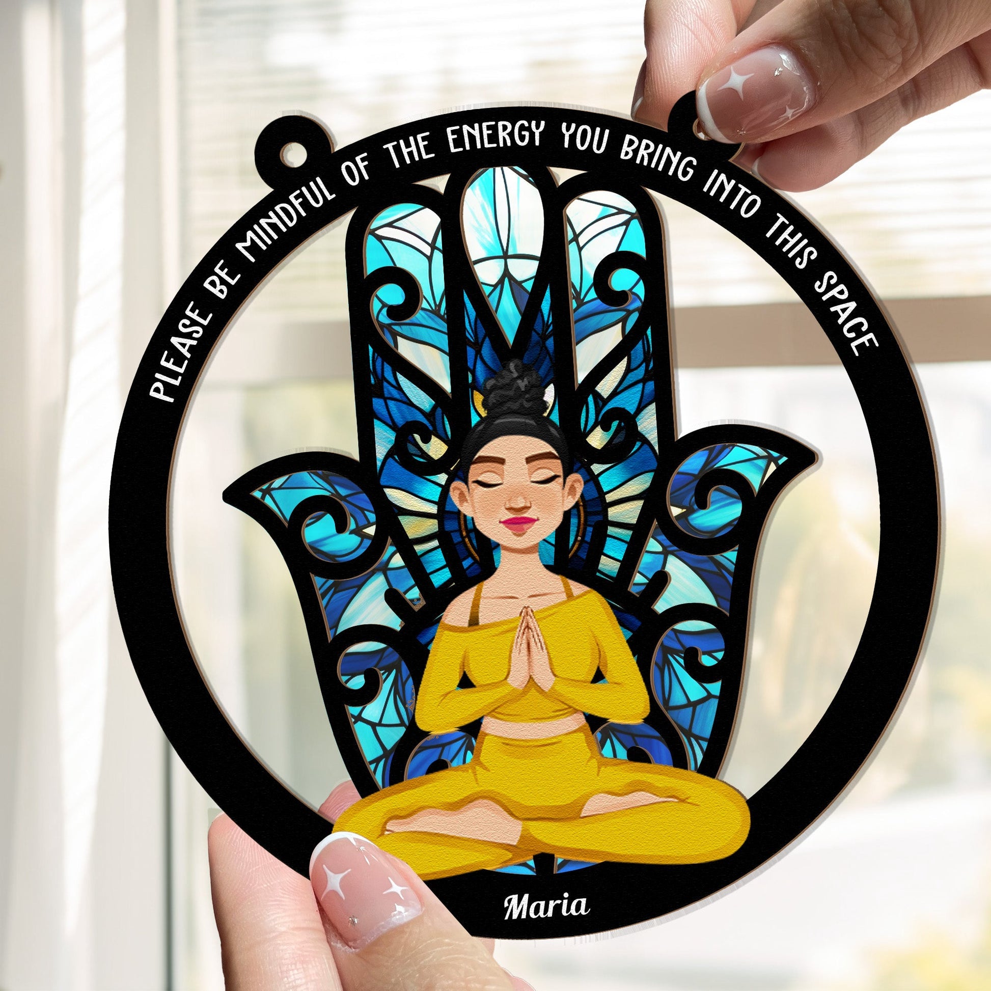 Please-Be-Mindful-Of-The-Energy-Personalized-Window-Hanging-Suncatcher-Ornament_4