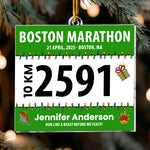 Race Bib For Runner - Personalized Acrylic Ornament