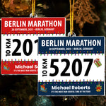 Race Bib For Runner - Personalized Acrylic Ornament