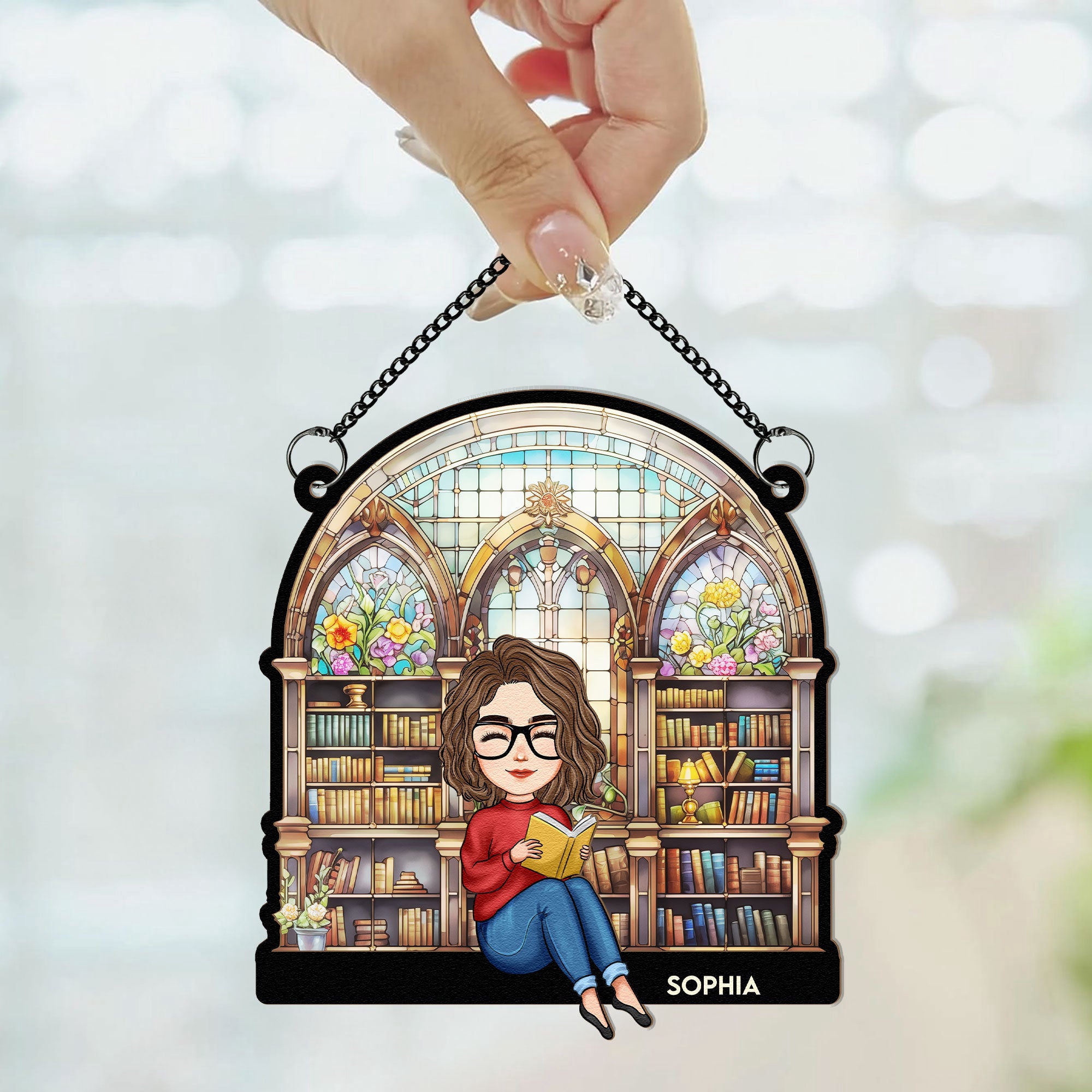 Reading-Book-New-Version-Personalized-Window-Hanging-Suncatcher-Ornament_2