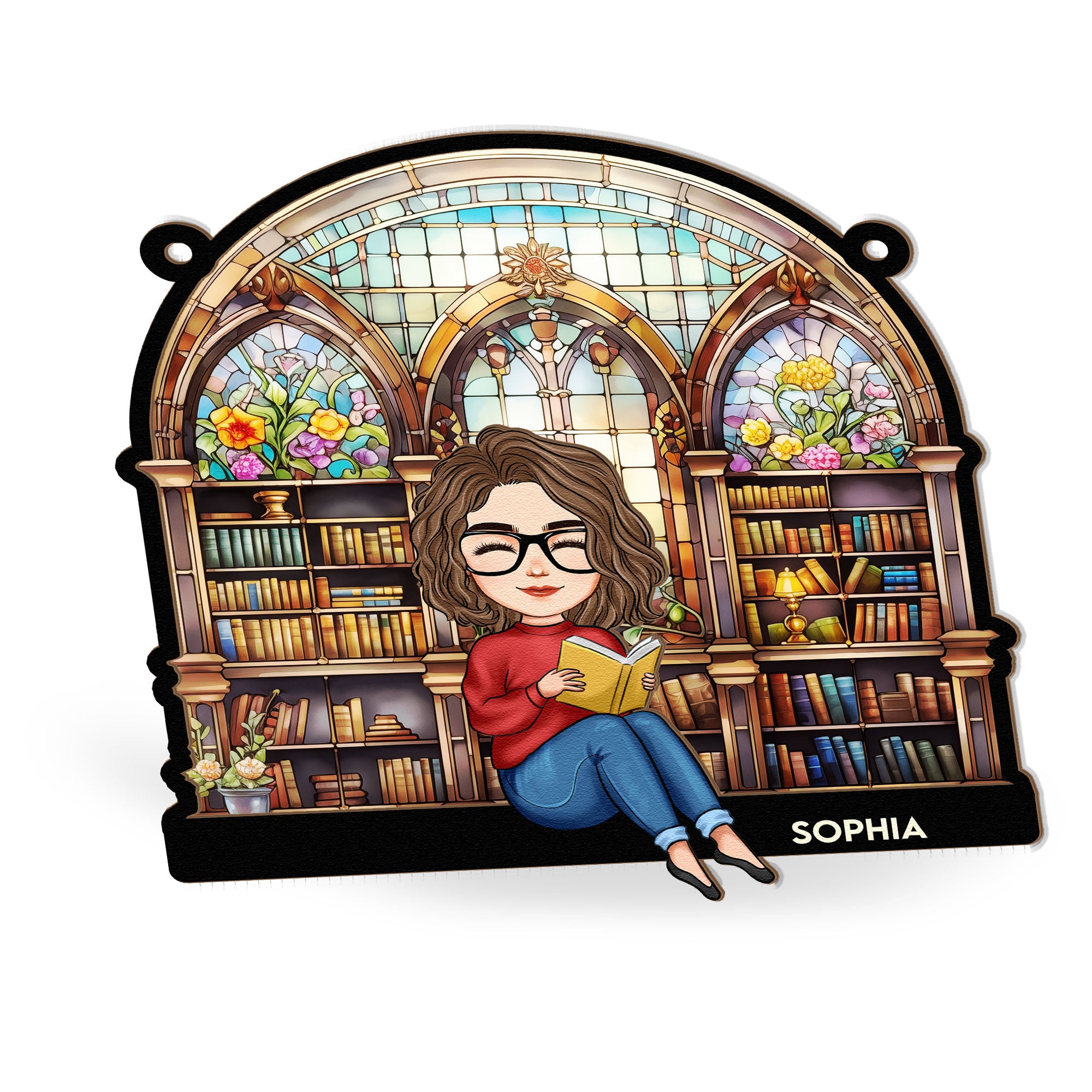 Reading-Book-New-Version-Personalized-Window-Hanging-Suncatcher-Ornament_4