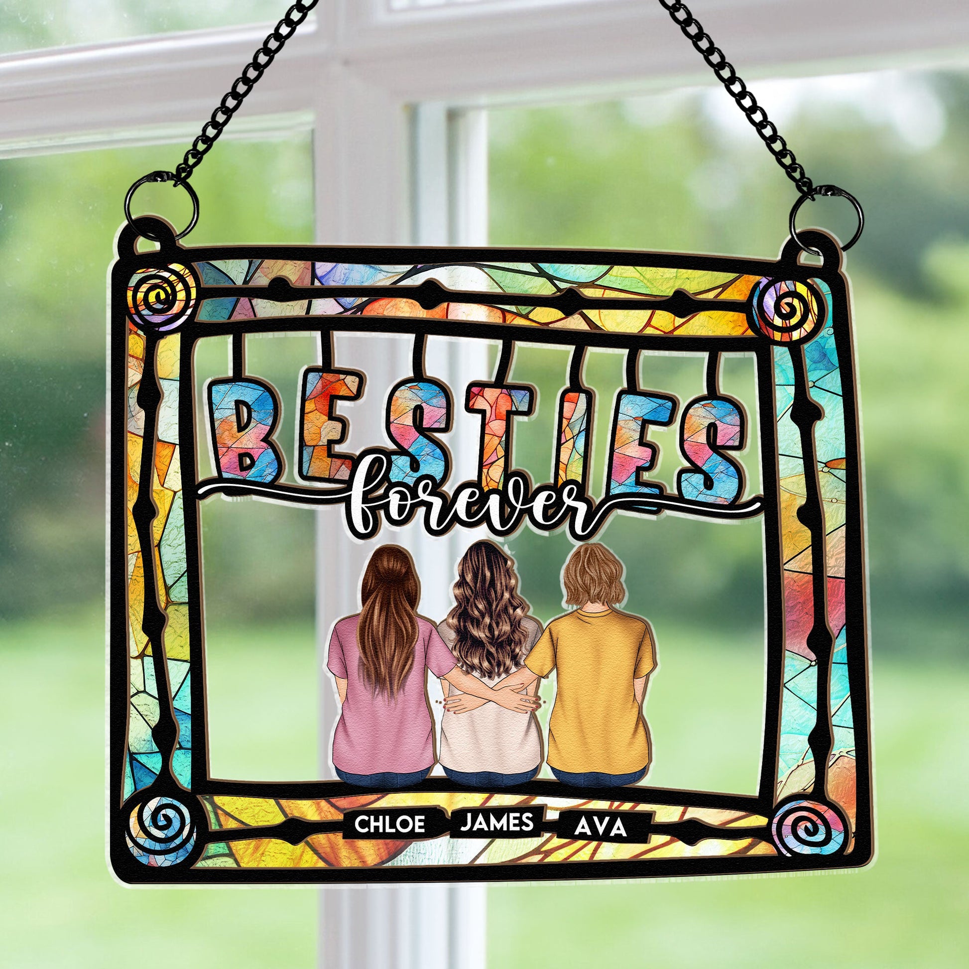 Siblings-Being-Together-On-Frame-Personalized-Window-Hanging-Suncatcher-Ornament_2