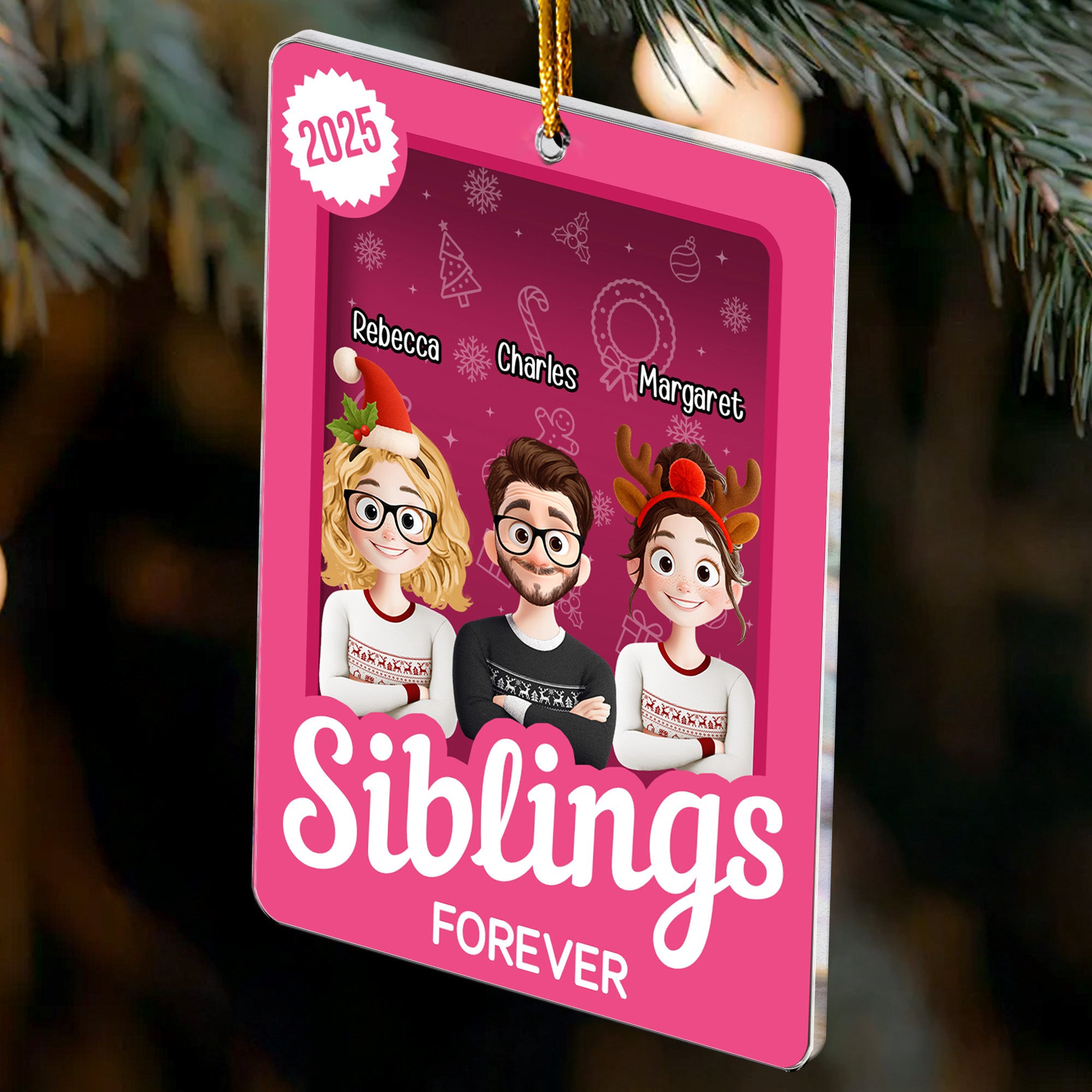Siblings Toy Box - Christmas Custom Gift - Personalized Acrylic Ornament