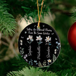 Sisters Are Different Flowers From Same Garden - Personalized Ceramic Ornament