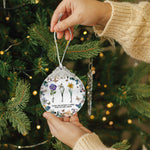 Sisters Are Different Flowers Mosaic Style - Personalized Glass Ornament With Silver Cap