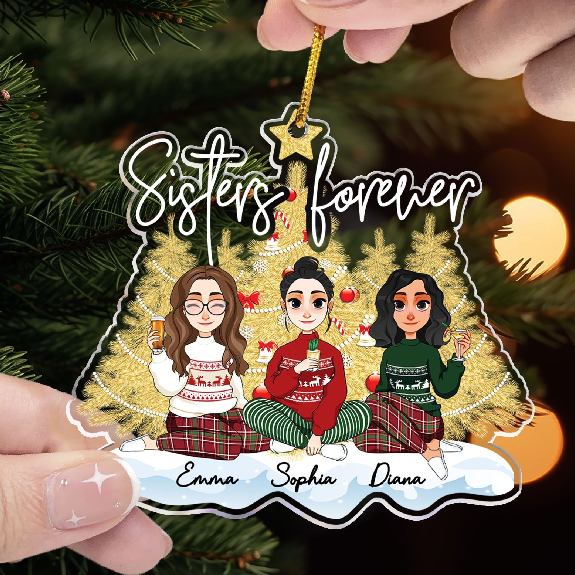 Sisters Are Forever - Personalized Acrylic Ornament