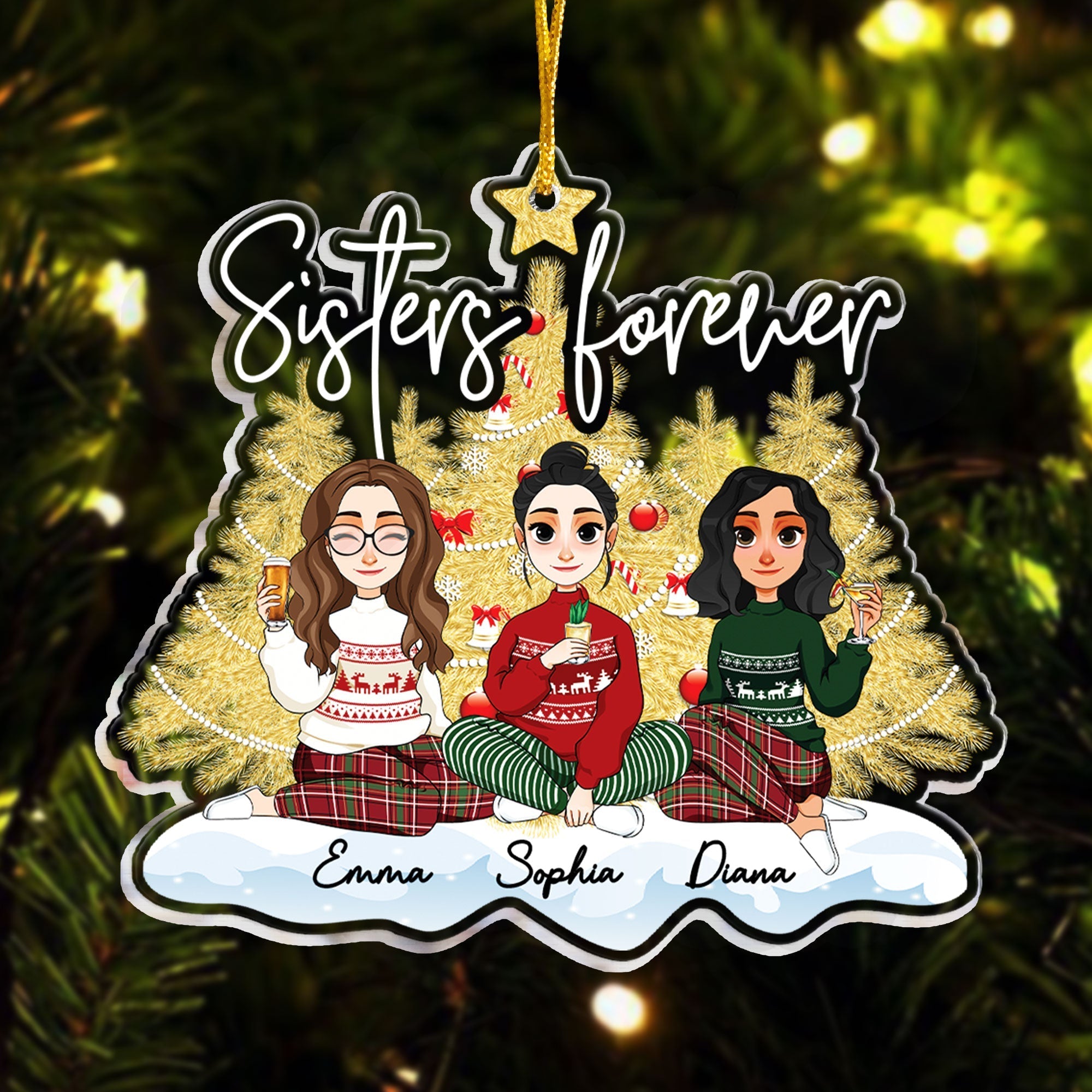 Sisters Are Forever - Personalized Acrylic Ornament