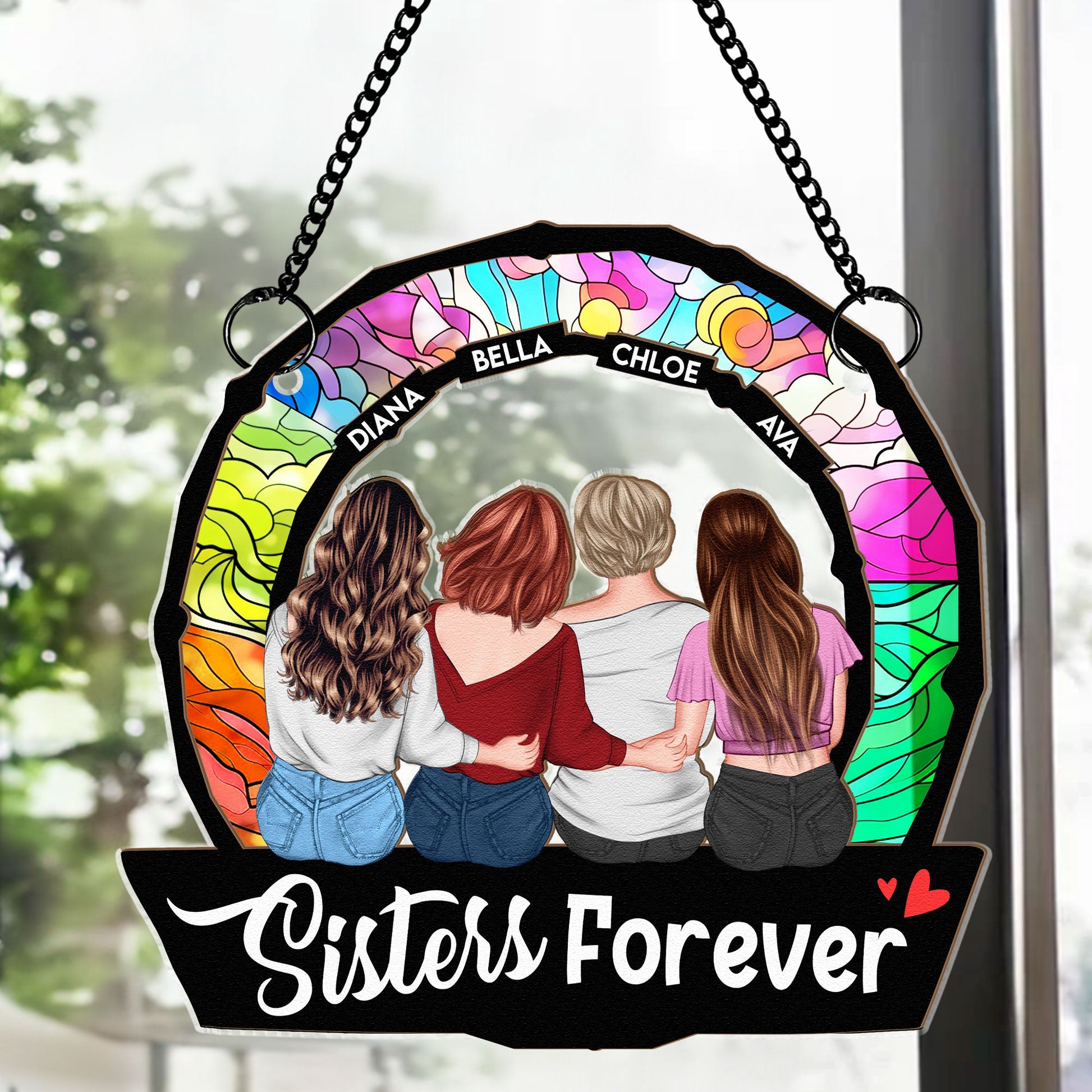Sisters-Are-Forever-Personalized-Window-Hanging-Suncatcher-Ornament_1