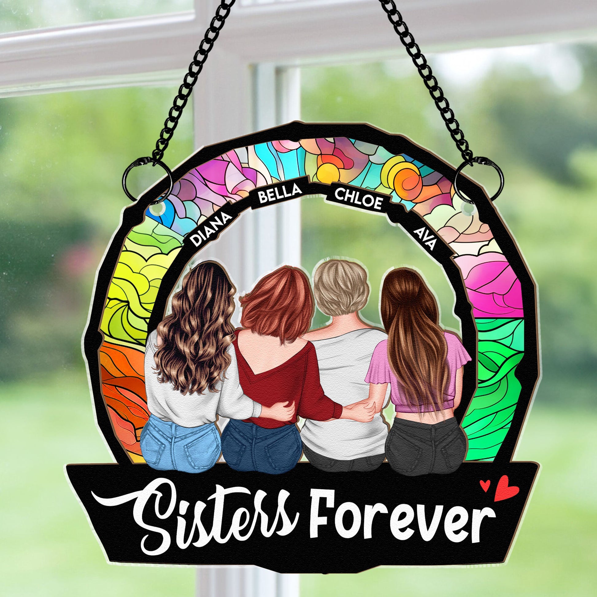 Sisters-Are-Forever-Personalized-Window-Hanging-Suncatcher-Ornament_2