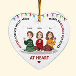 Sisters Forever Never Apart - Personalized Ceramic Ornament