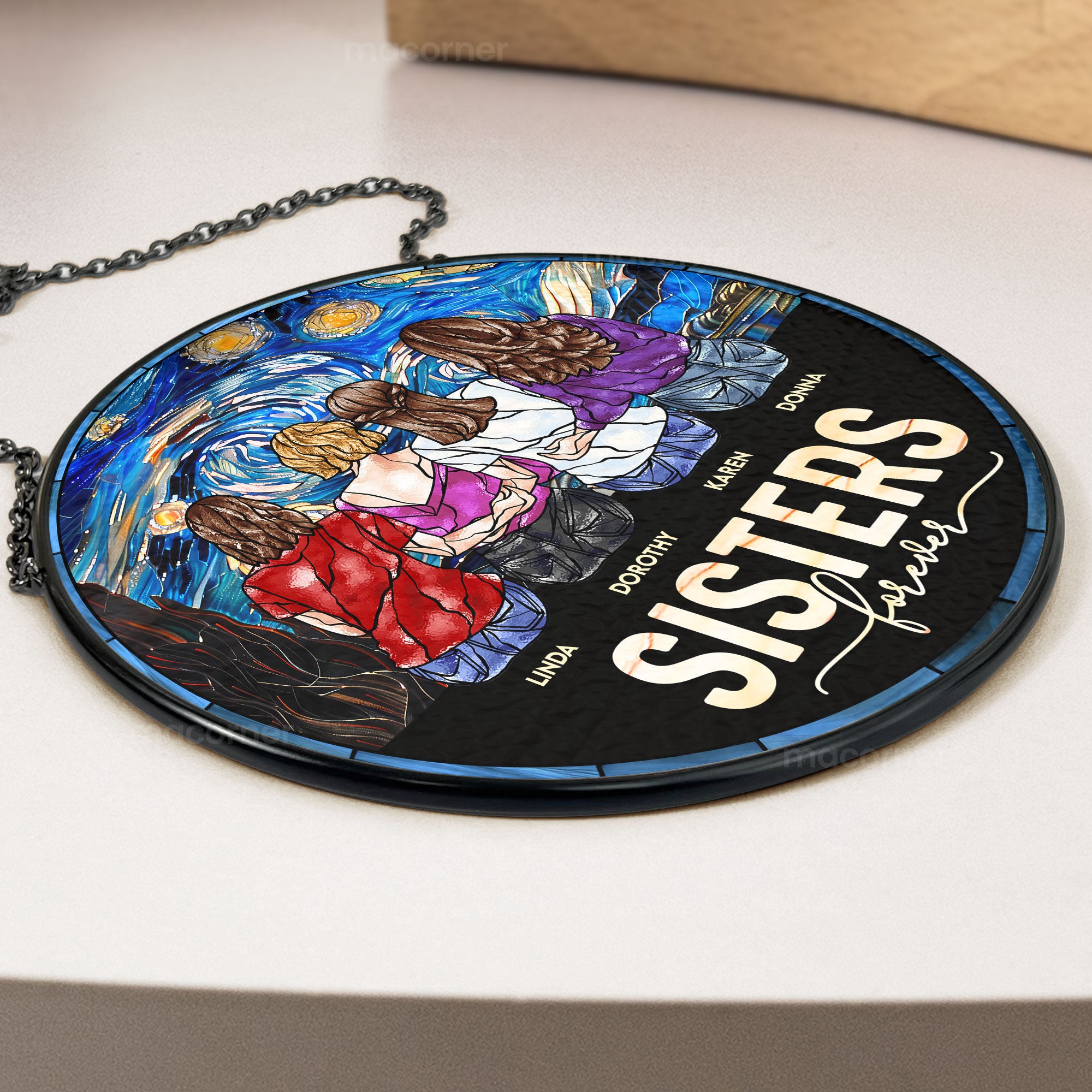 Sisters-Forever-Personalized-Stained-Glass-Window-Hanging-Suncatcher_3