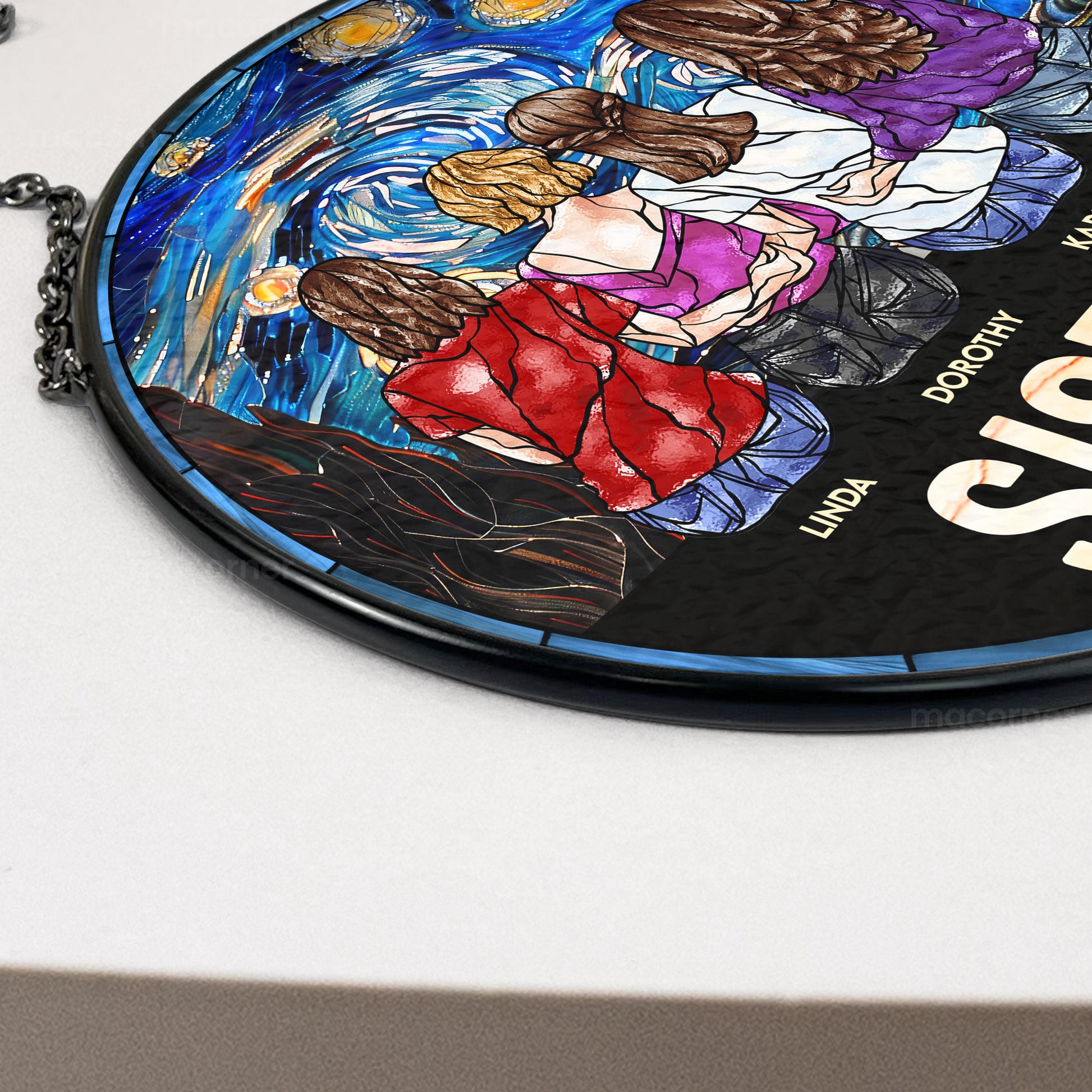 Sisters-Forever-Personalized-Stained-Glass-Window-Hanging-Suncatcher_4