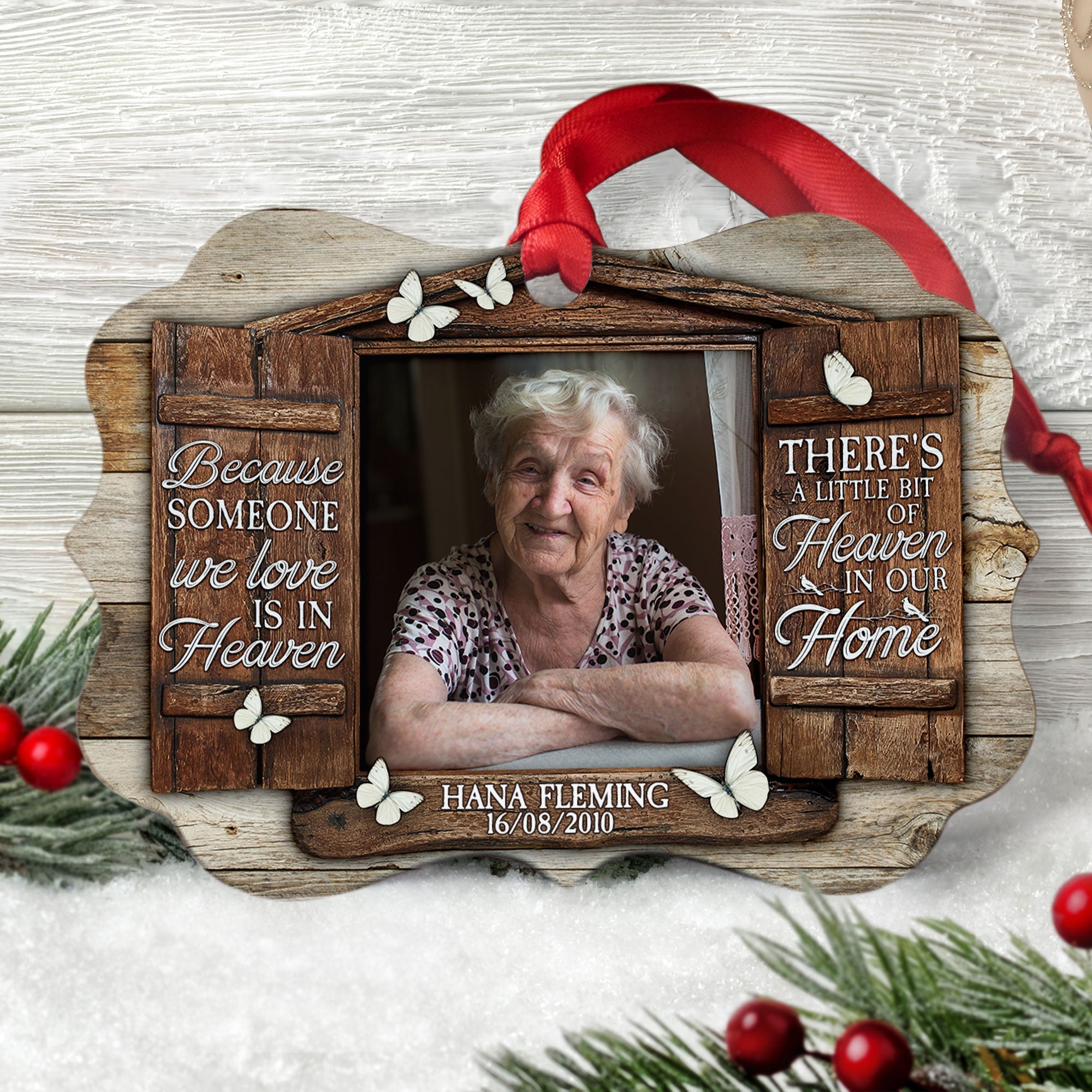 Someone We Love Is In Heaven - Personalized Aluminum Ornament - Memorial Gift For Family, Remembrance, Grief Gift, Sympathy Gift