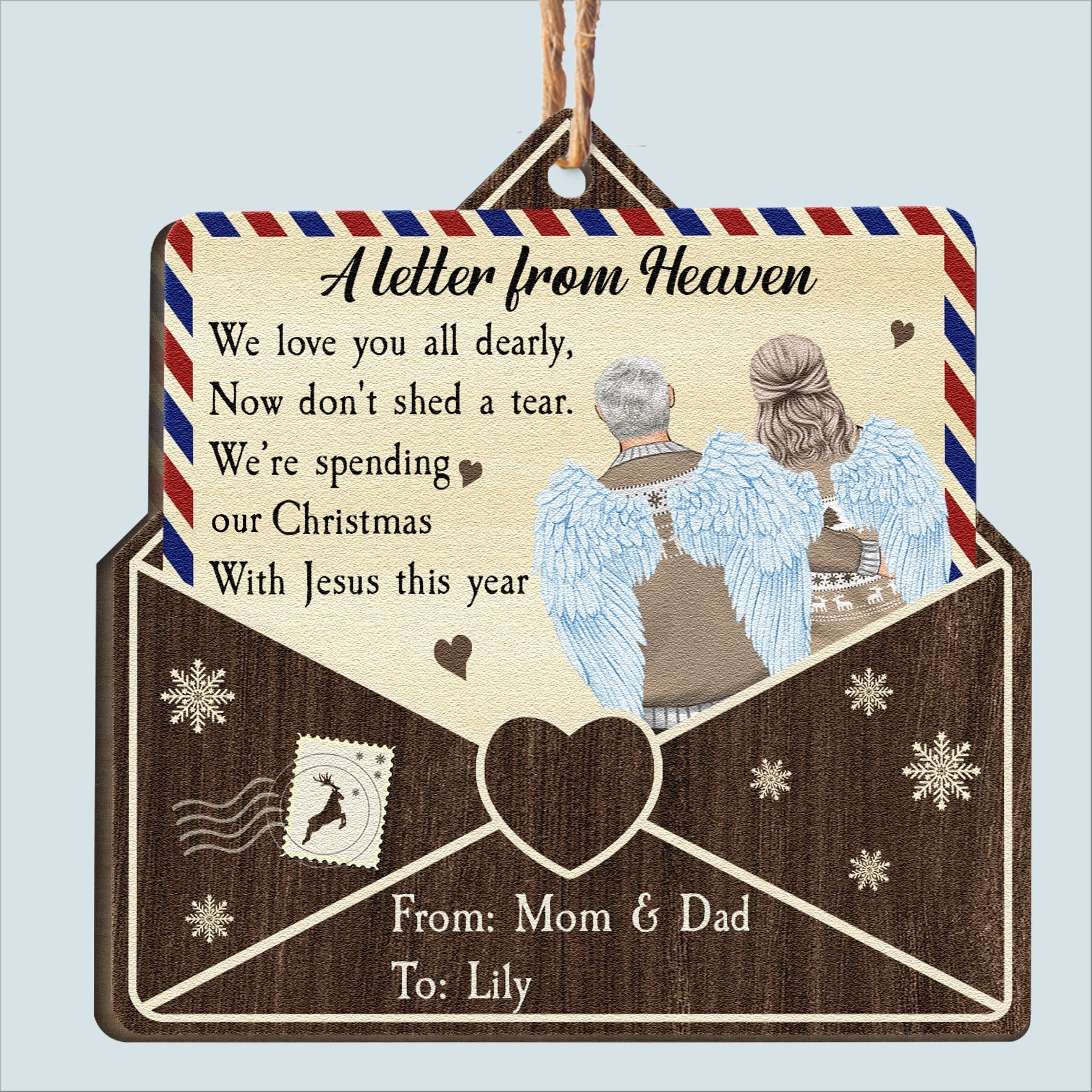Spending My Christmas With Jesus This Year - Personalized Custom Shaped Wooden Ornament