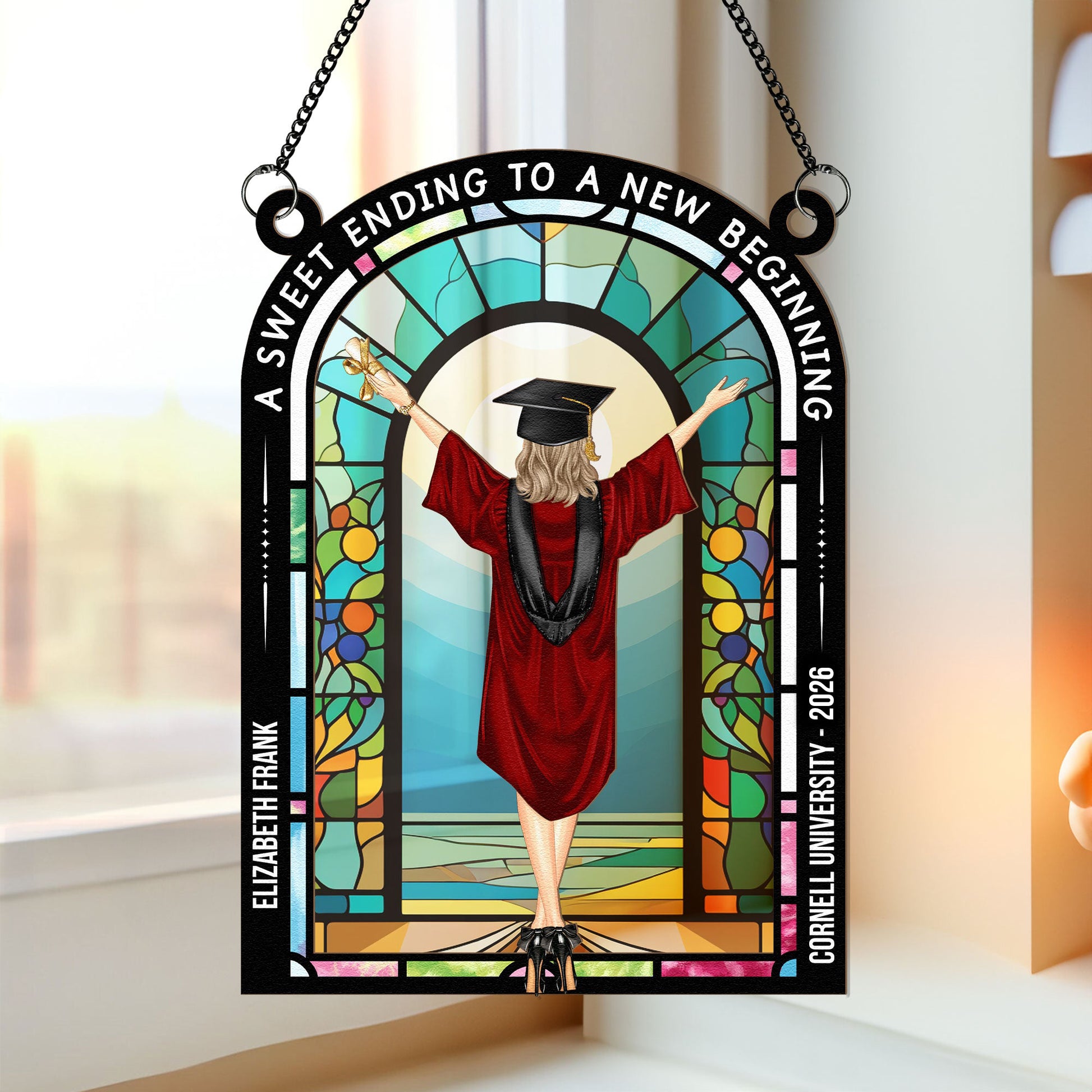 Sweet-Ending-To-New-Beginning-Personalized-Window-Hanging-Suncatcher-Ornament_1_48340994-f2e4-4a06-a6d7-7c9c916dcd85