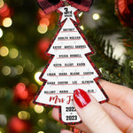 Teacher & Class List - Personalized Wooden Ornament
