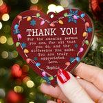 Thank You Ornament You Are Truly Appreciated - Personalized Wooden Ornament