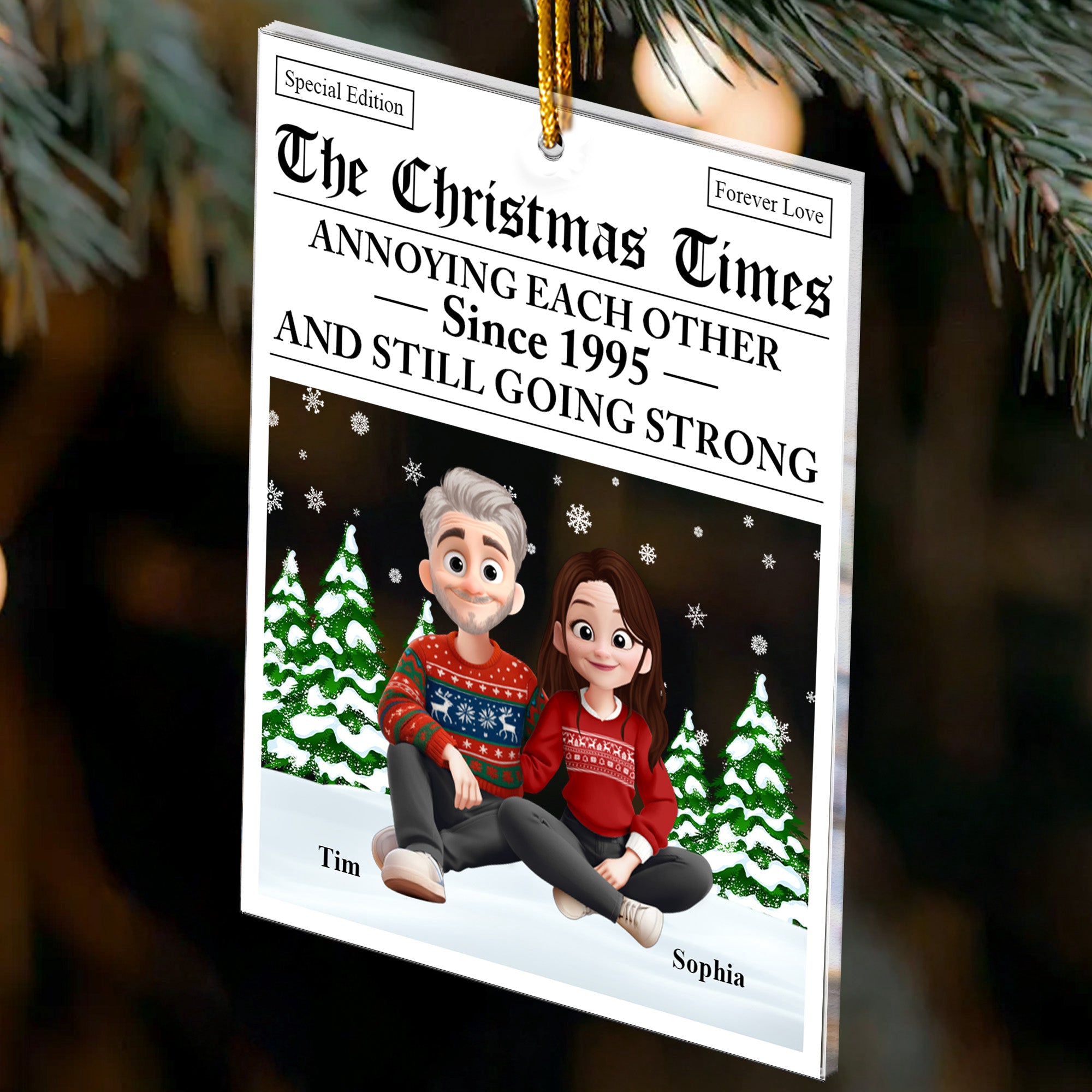 The Christmas Times Annoying Each Other Since - Personalized Acrylic Ornament