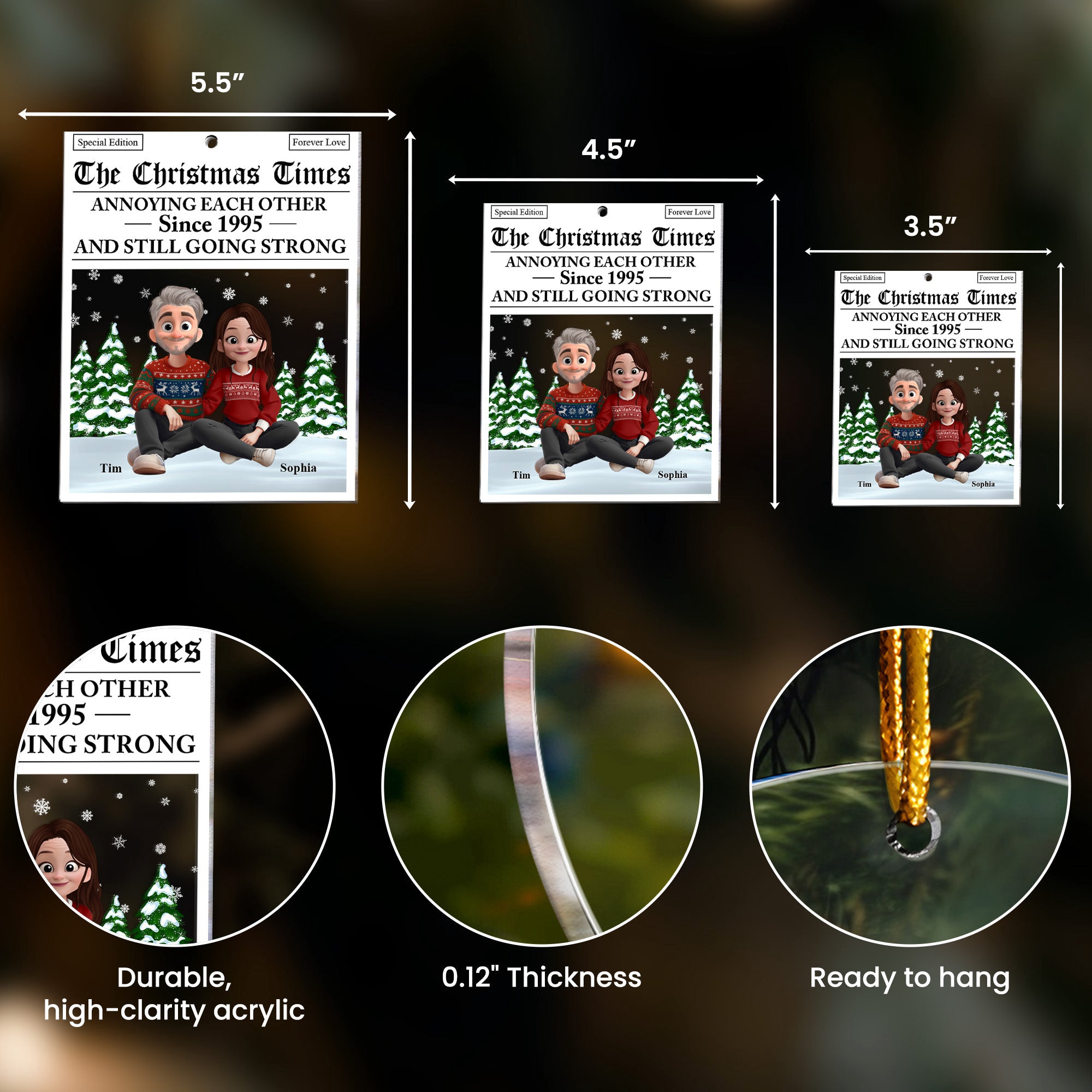 The Christmas Times Annoying Each Other Since - Personalized Acrylic Ornament