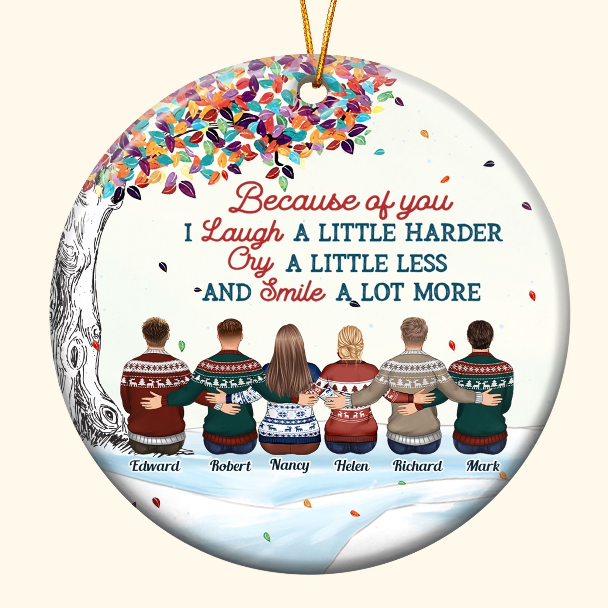 The Greatest Gift Our Parents Gave Us Was Each Other - Personalized Aluminum Ornament - Christmas Gift For Family Members, Brothers, Sisters
