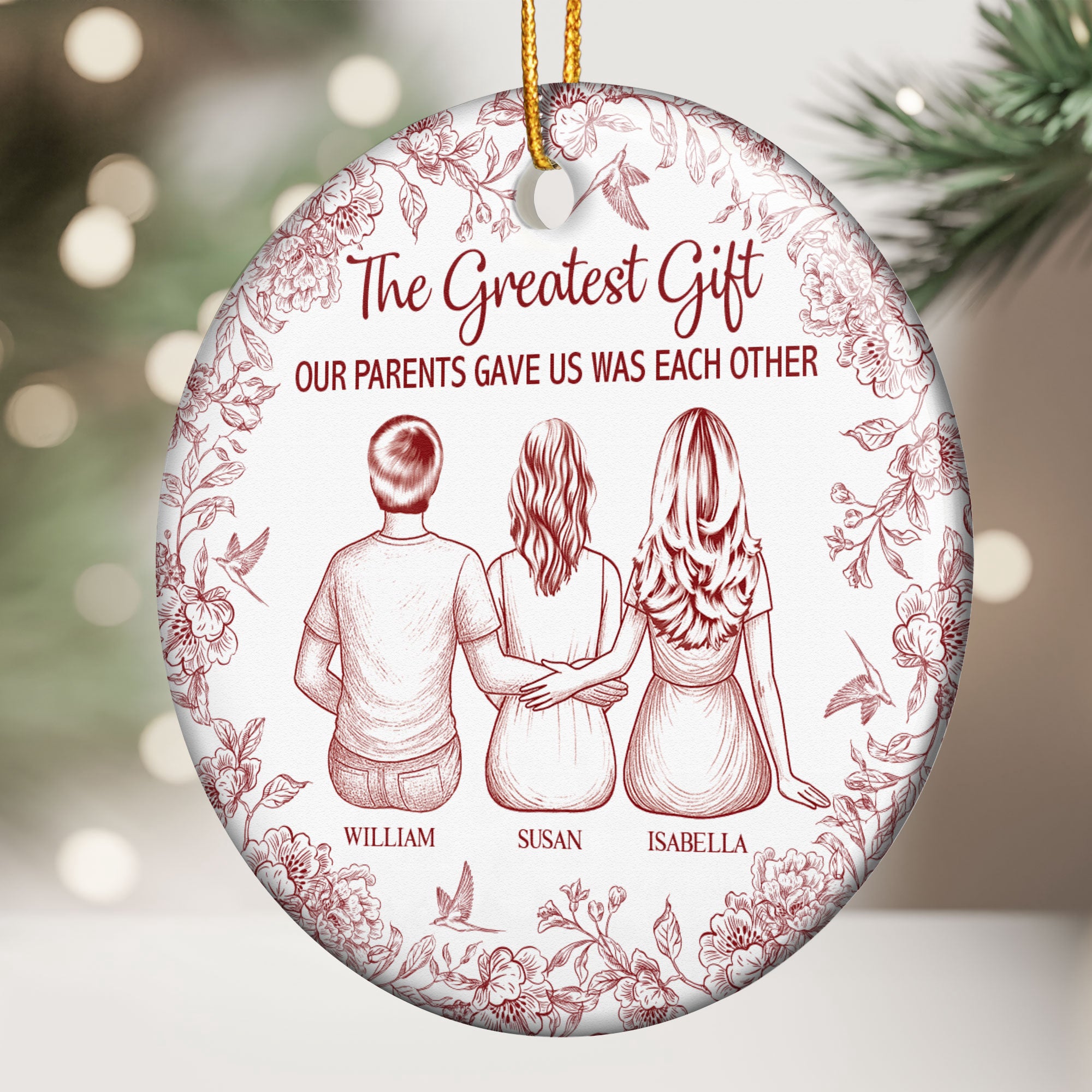The Greatest Gift They Gave Us - Personalized Ceramic Ornament