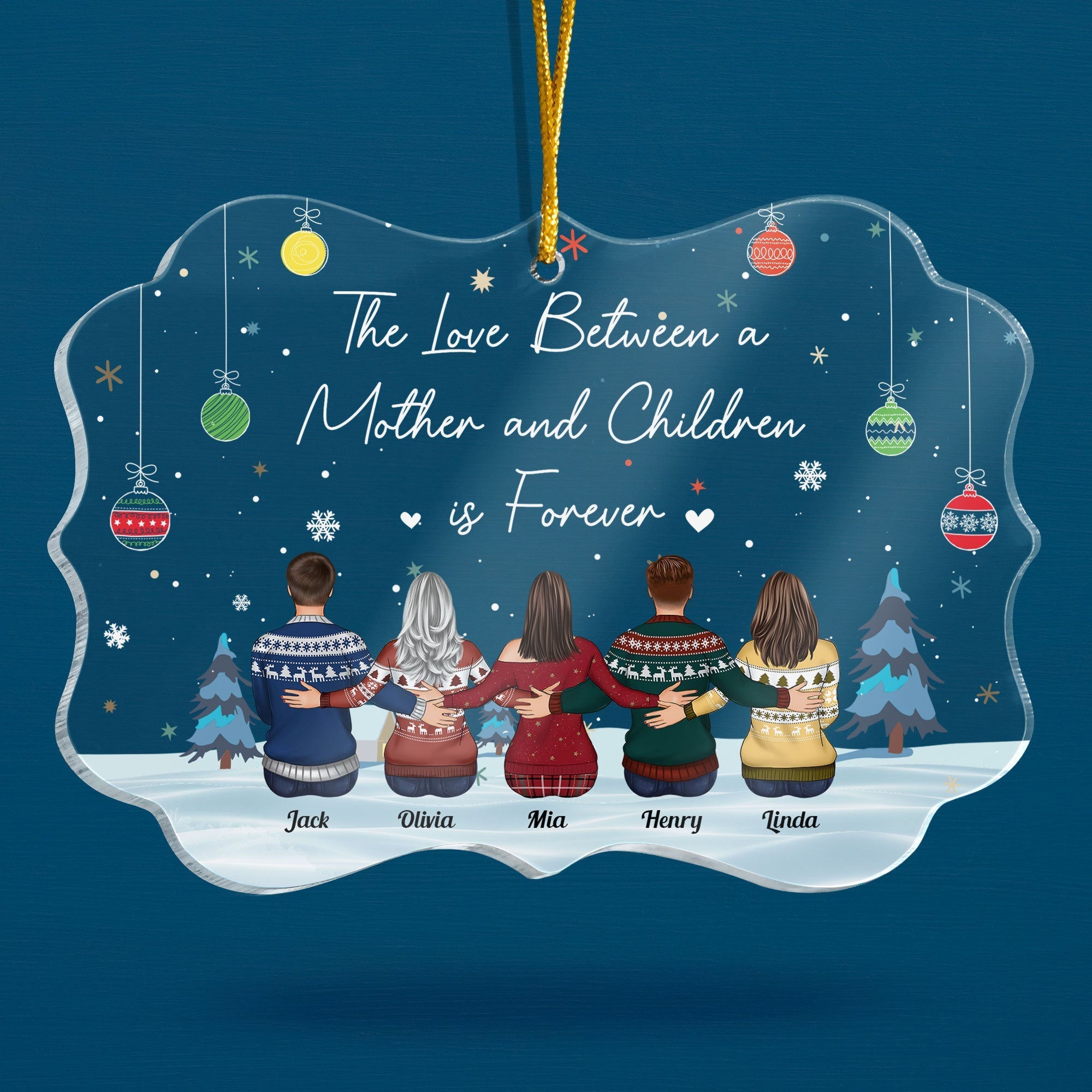 The Love Between A Mother And Daughter Is Forever - Personalized Acrylic Ornament