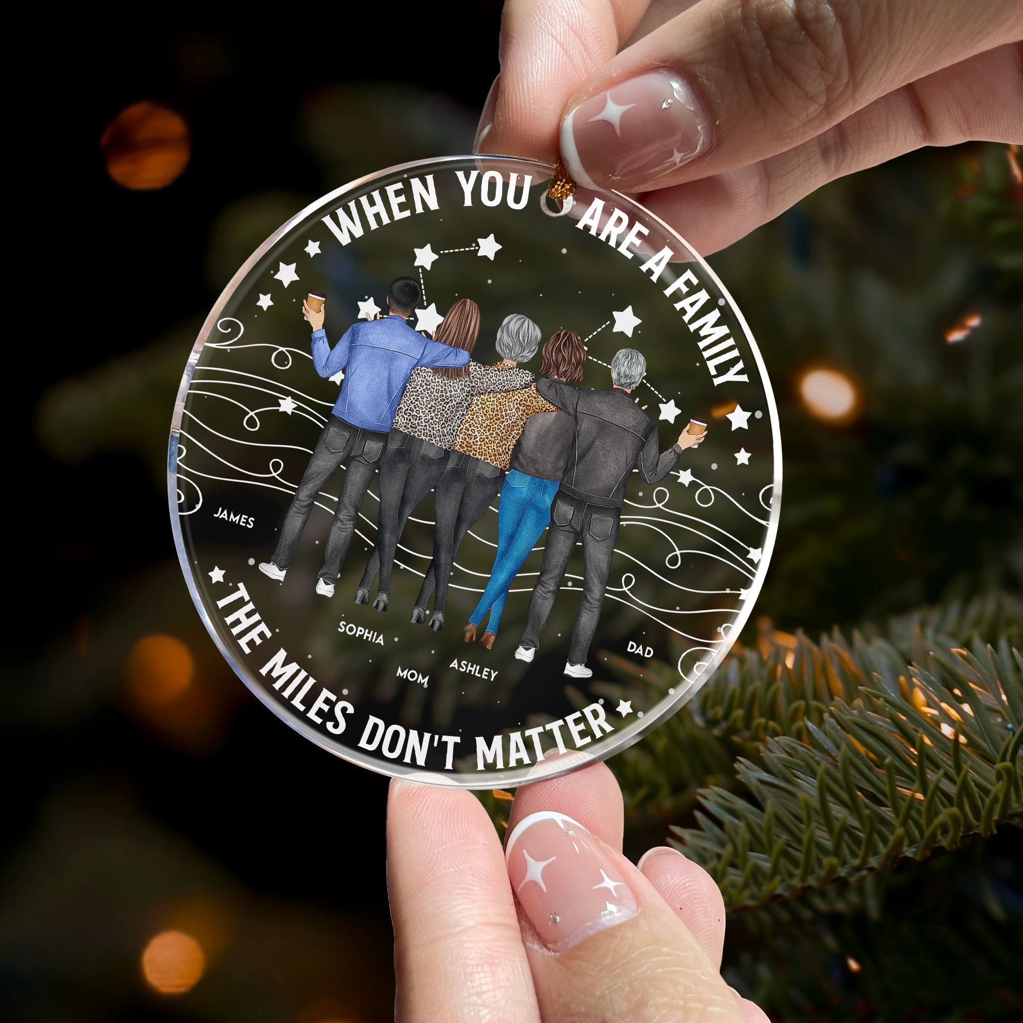 The Miles Don't Matter - Personalized Acrylic Ornament