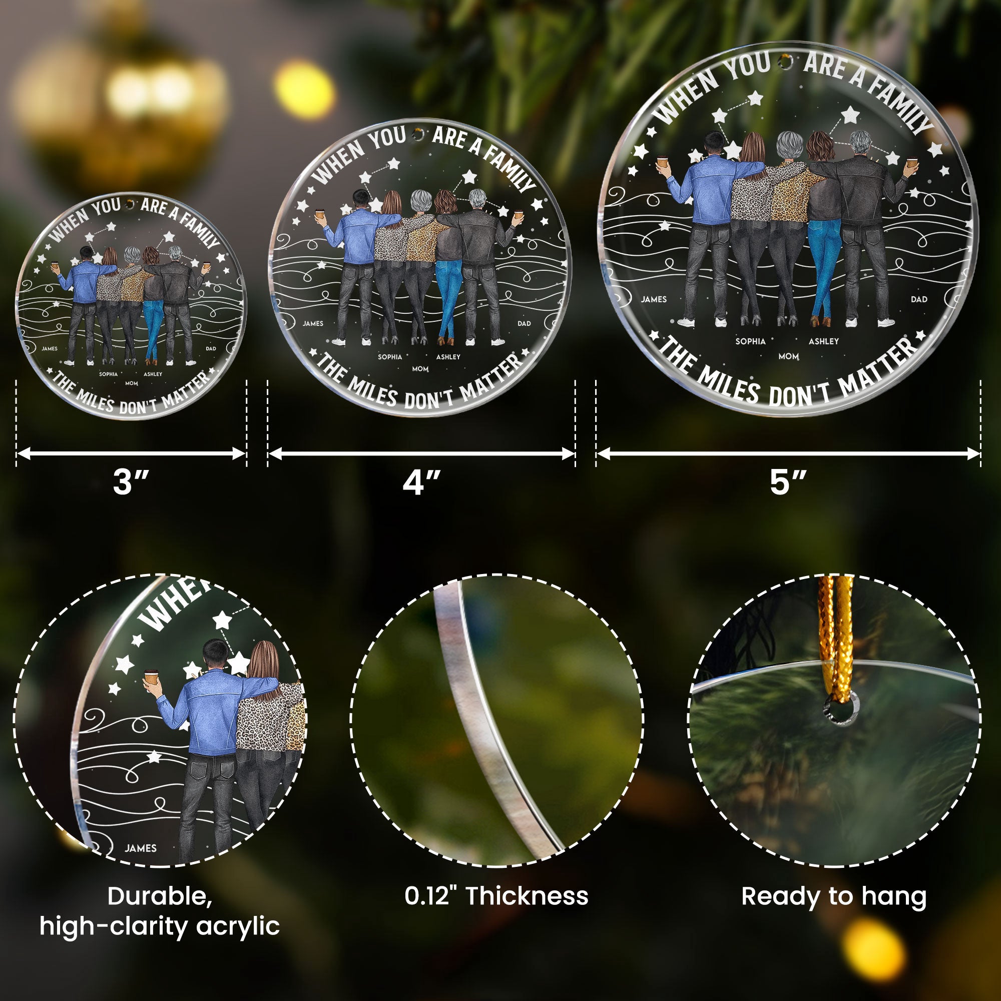 The Miles Don't Matter - Personalized Acrylic Ornament