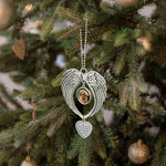 The Moment Your Heart Stopped, Mine Changed Forever - Custom Angel Wings Photo Ornament